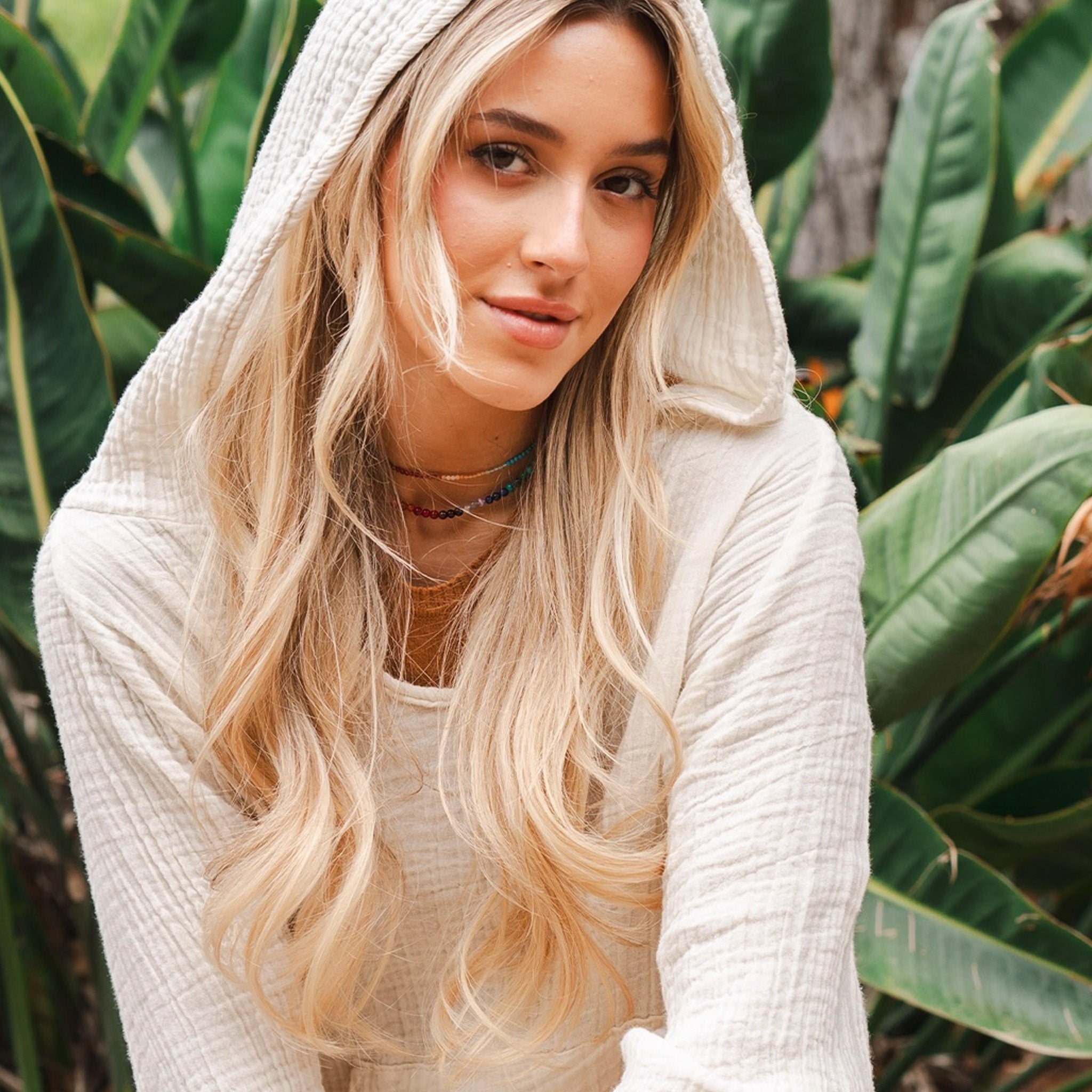 Coastline Cotton Hoodie | Cream