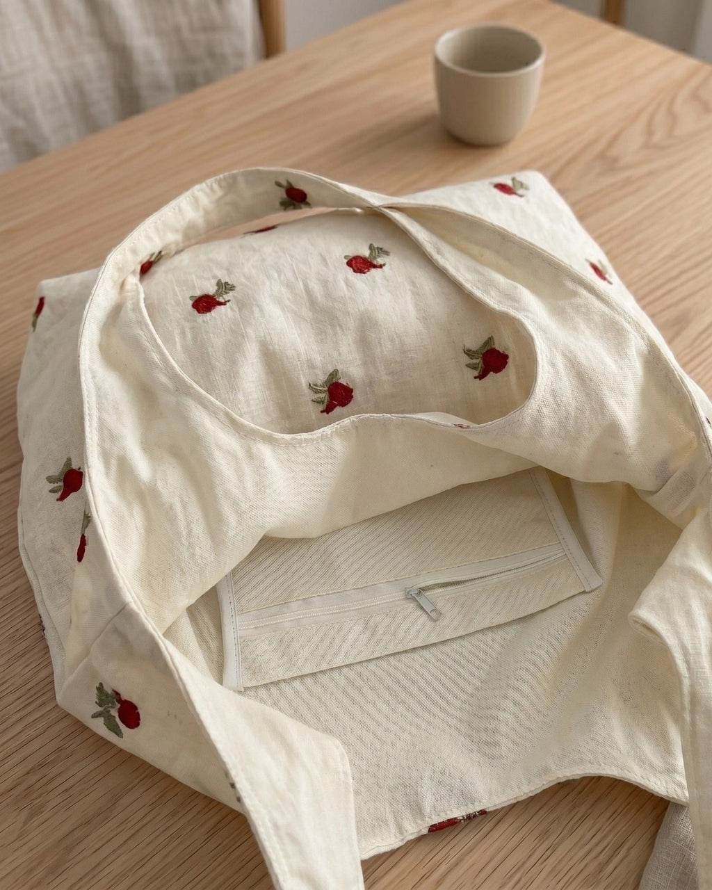 Soft Side Embroidered Tote | Roses