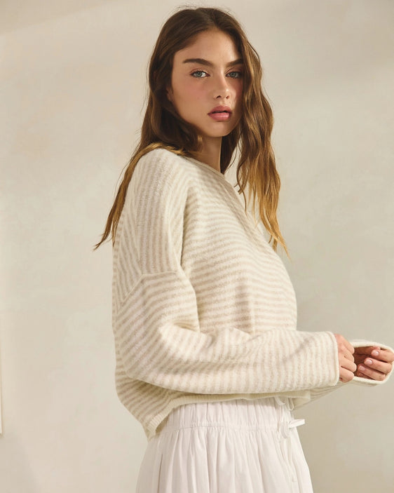 Soft Focus Striped Sweater
