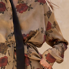 Autumn Rose Satin Romper