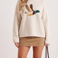 In Flight Mallard Sweater | Oatmeal