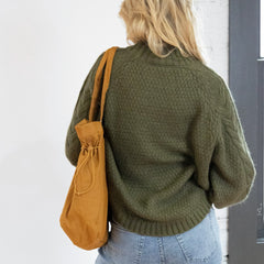 Cabled Comfort High Neck Sweater
