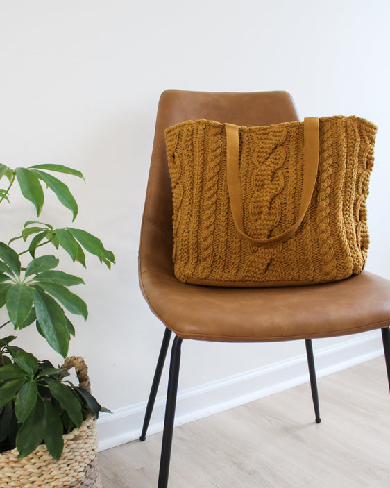Long Weekend Cable Knit Tote