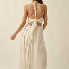 Golden Hour Halter Dress