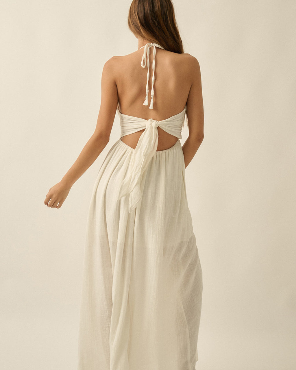 Golden Hour Halter Dress