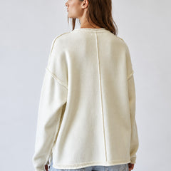 Stay Awhile Oversized Sweater | Ivory