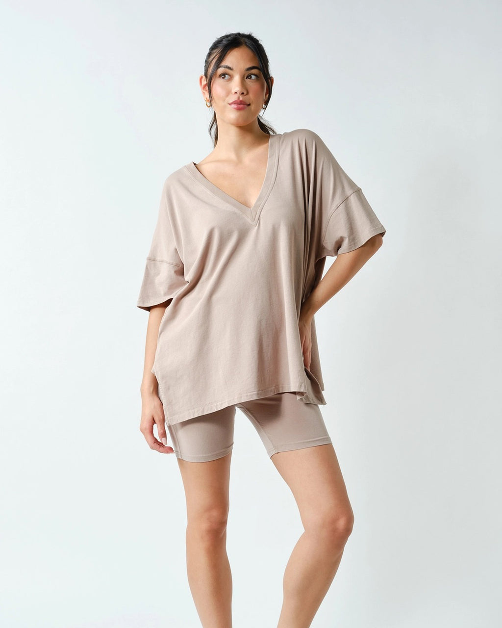 Slow Mornings Short Set | Taupe