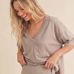 Slow Mornings Short Set | Taupe