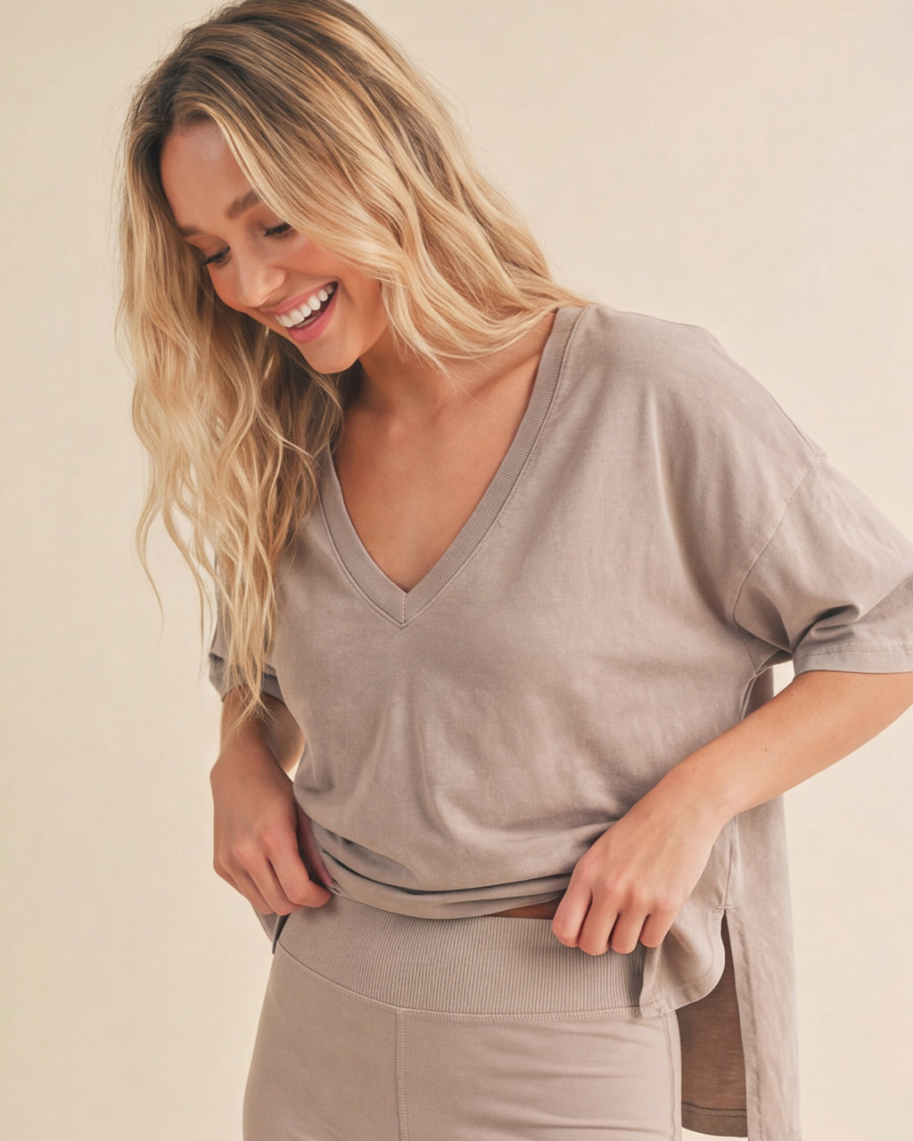Slow Mornings Short Set | Taupe