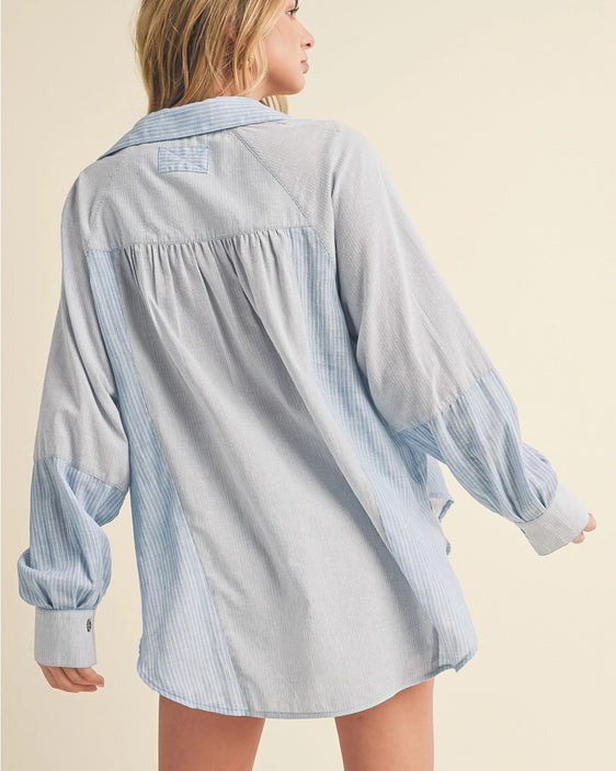 Saturday Striped Button Up