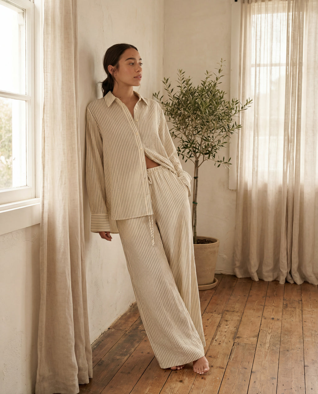 Salt Air Striped Button Down