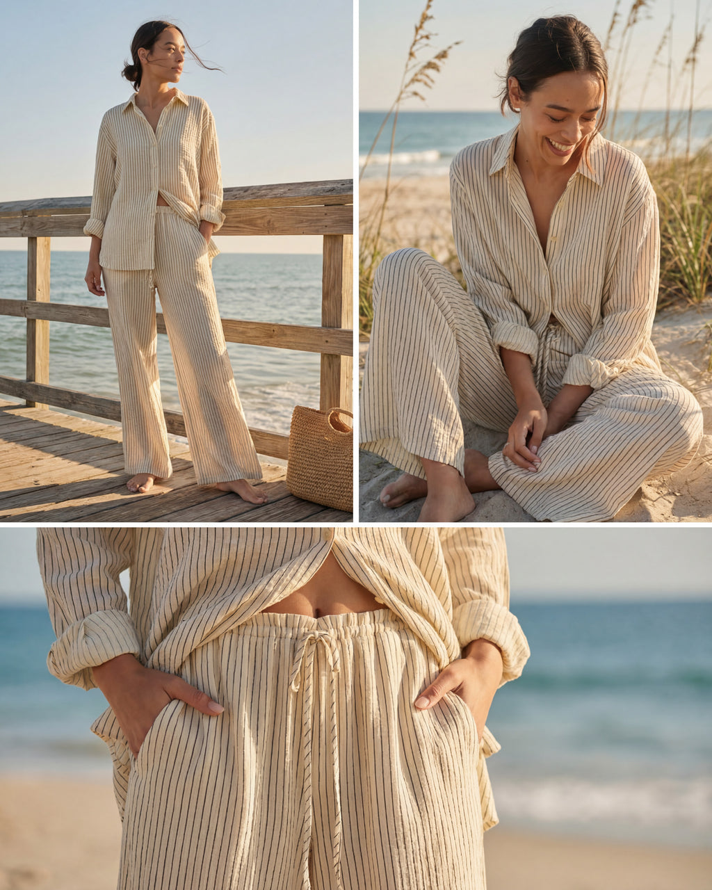 Salt Air Striped Button Down