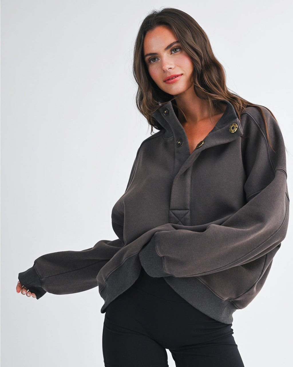 The Usual Oversized Pullover | Charcoal