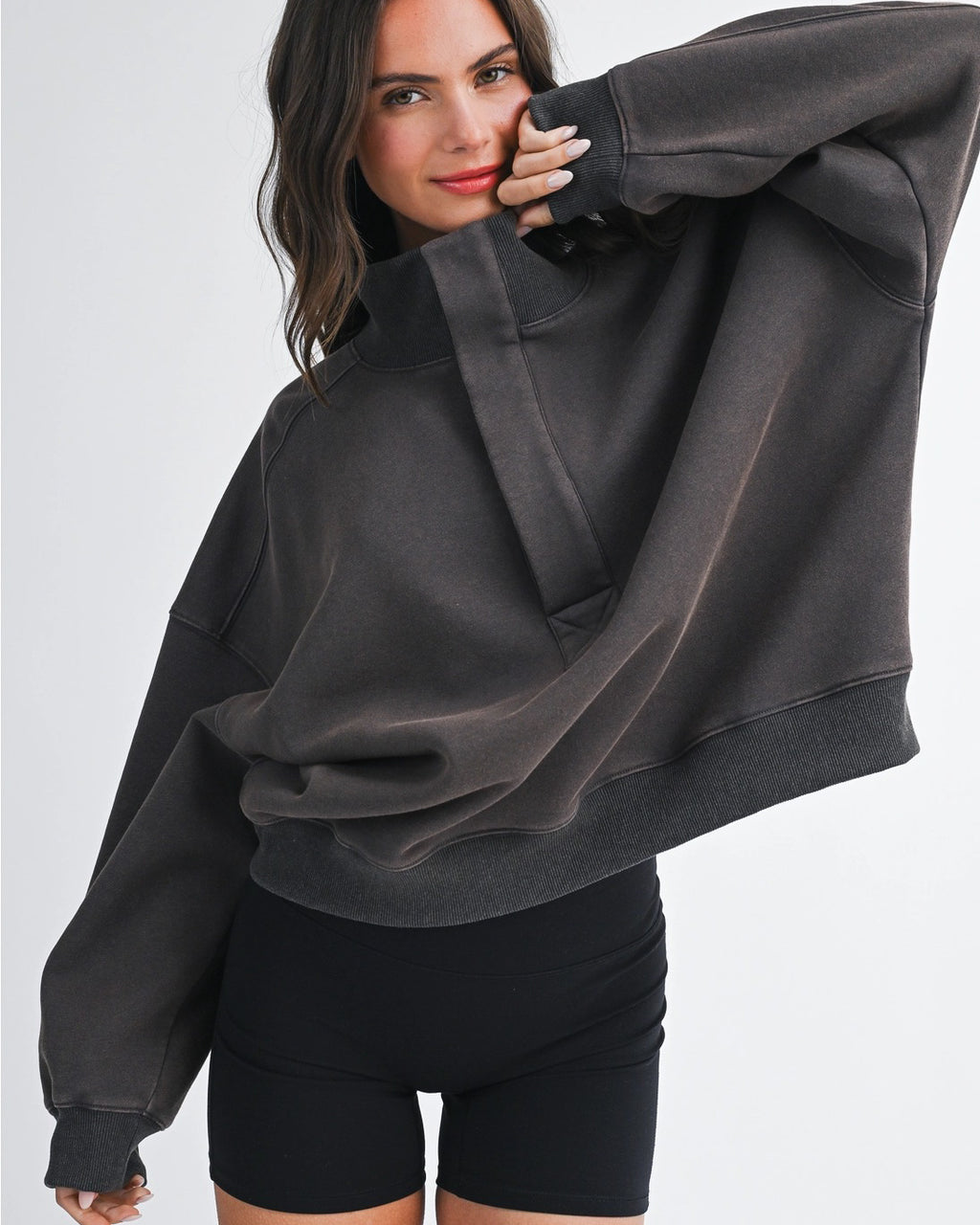 The Usual Oversized Pullover | Charcoal