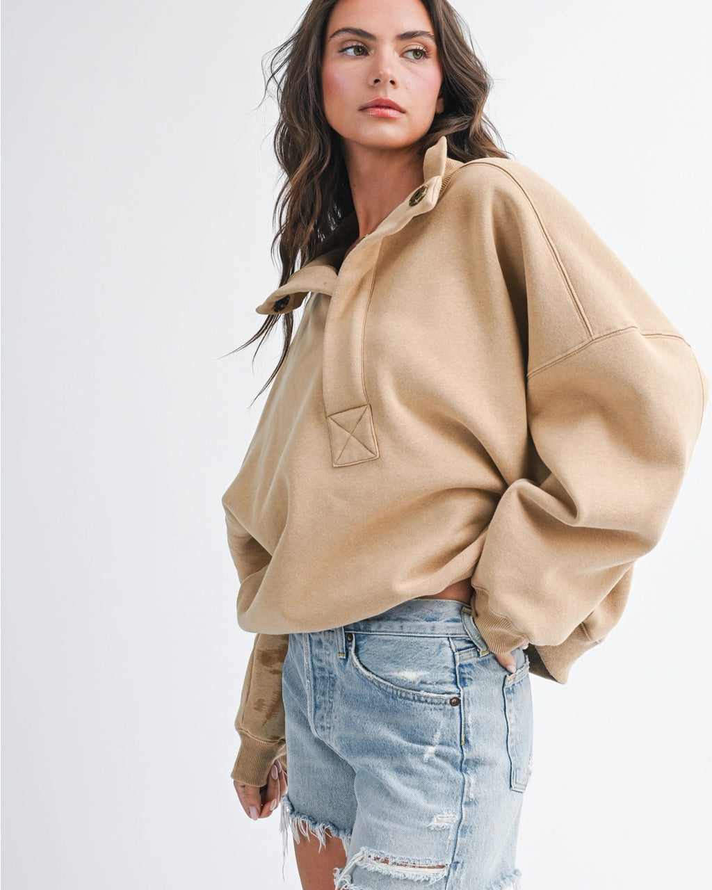 The Usual Oversized Pullover | Tan