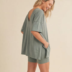 Slow Mornings Short Set | Sage Green