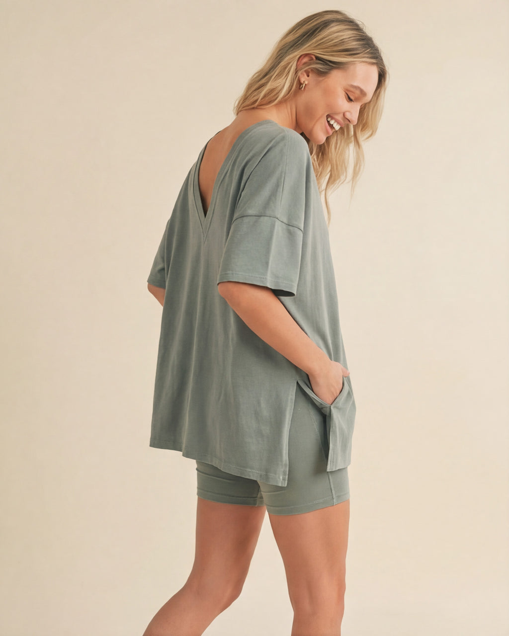 Slow Mornings Short Set | Sage Green
