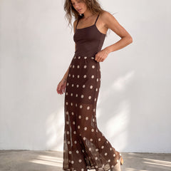 On The Dot Maxi Skirt