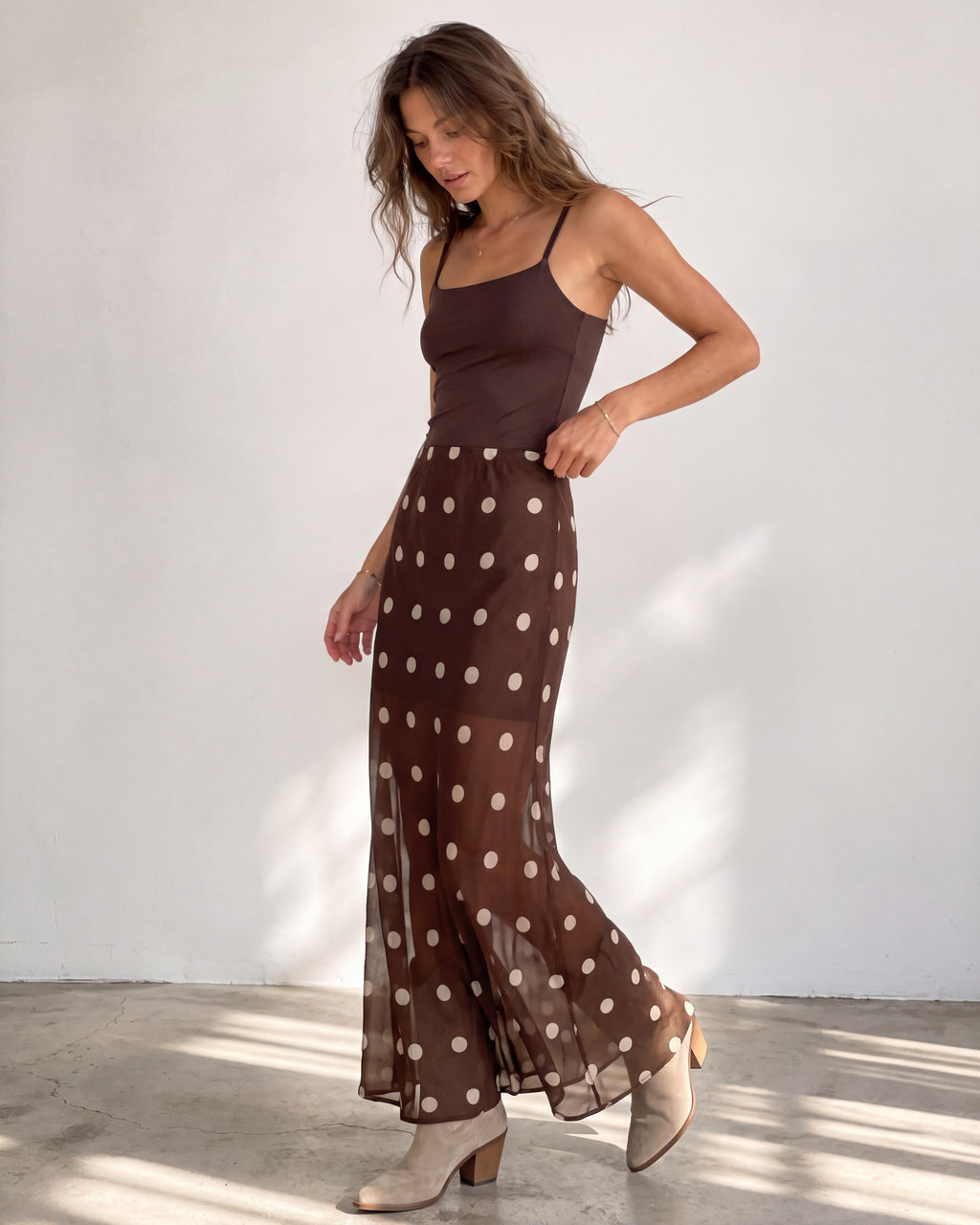 On The Dot Maxi Skirt