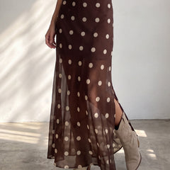 On The Dot Maxi Skirt
