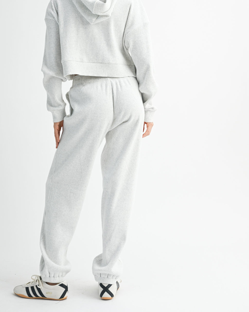 matching ribbed sweats for cozy loungewear outfit