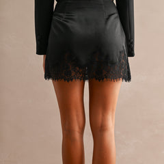 Last Word Lace Trim Mini Skirt