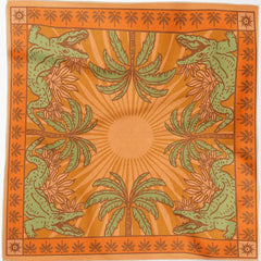 coastal hair scarf, summer bandana women, tropical print scarf