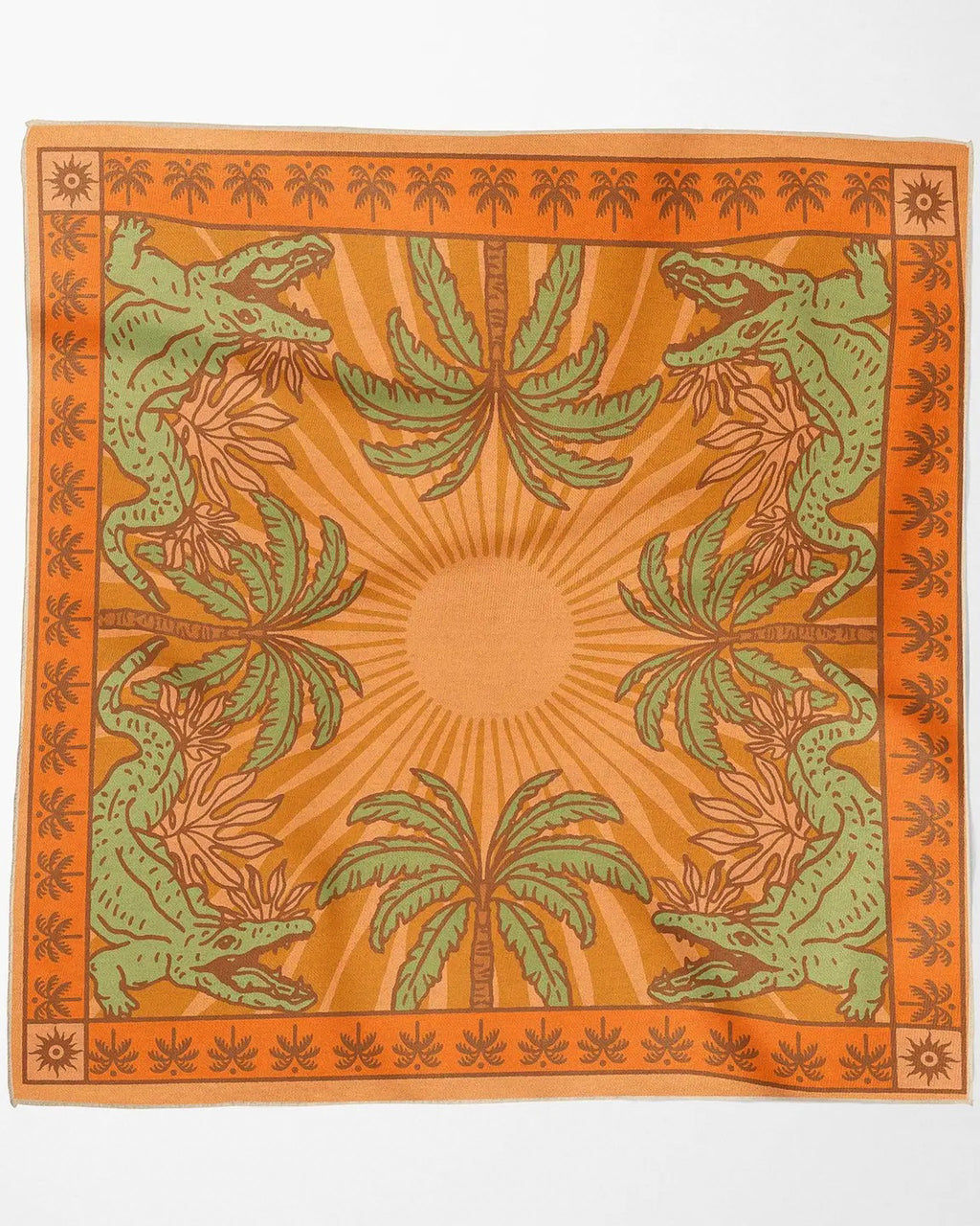 coastal hair scarf, summer bandana women, tropical print scarf