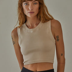 Barely There Seamless Tank | Light Beige