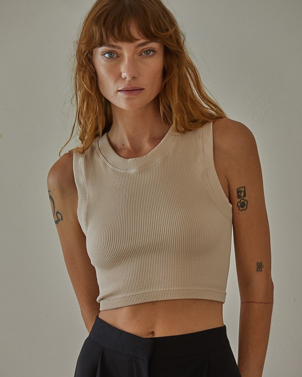 Barely There Seamless Tank | Light Beige
