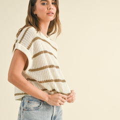 Soft Stripes Knit Top