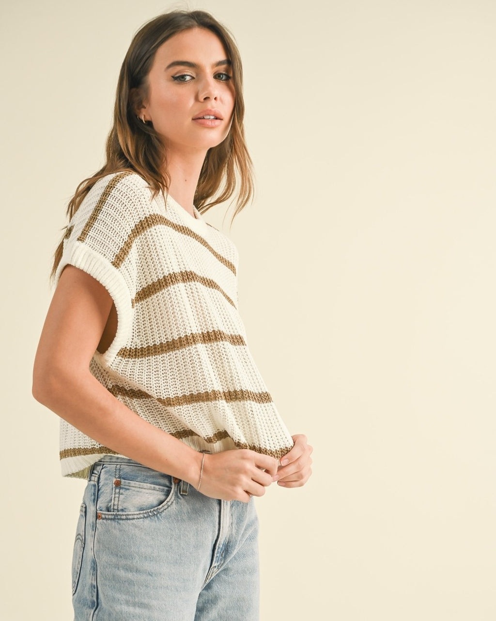 Soft Stripes Knit Top