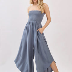 Soleil Strapless Jumpsuit | Slate