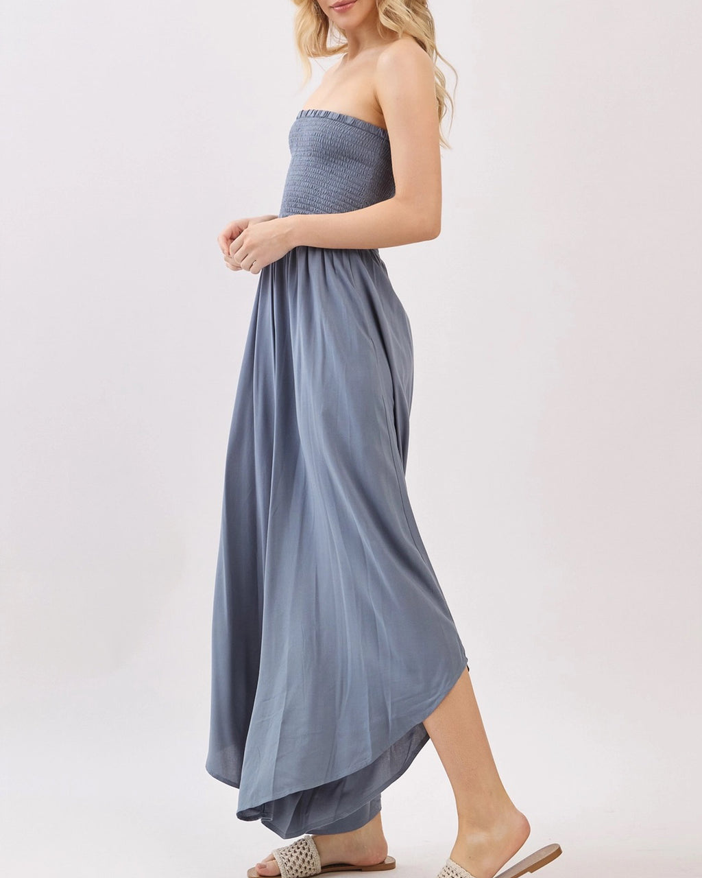Soleil Strapless Jumpsuit | Slate
