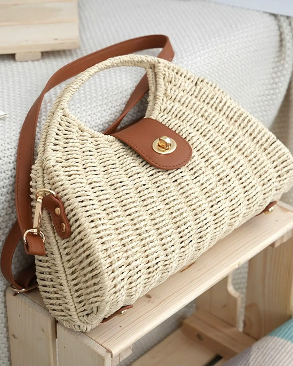 Solstice Straw Crossbody