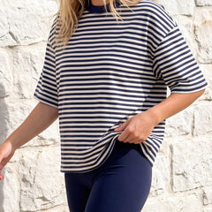 Lived-In Striped Short Sleeve Tee