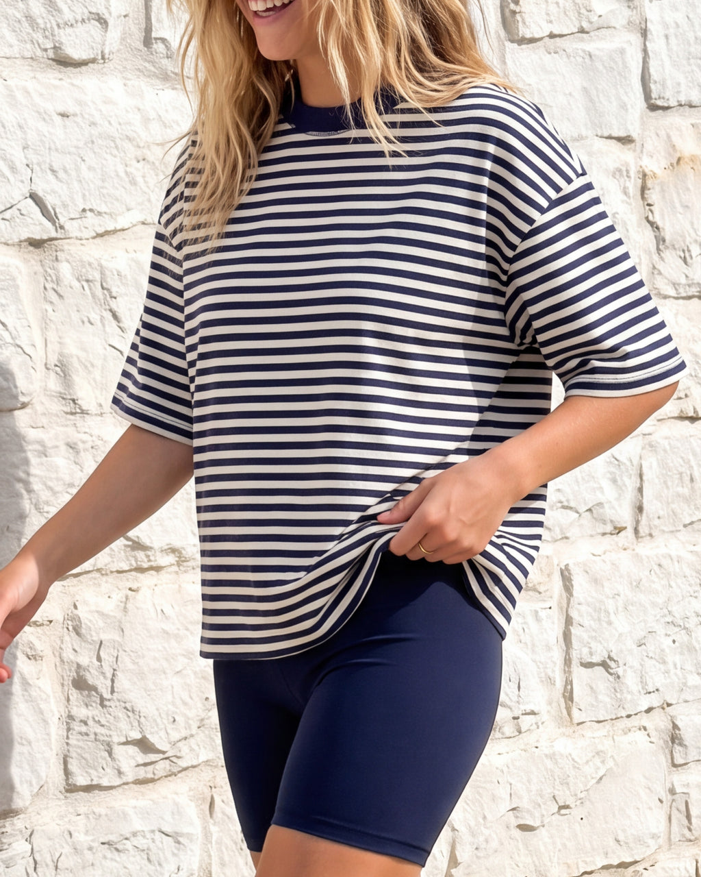 Lived-In Striped Short Sleeve Tee