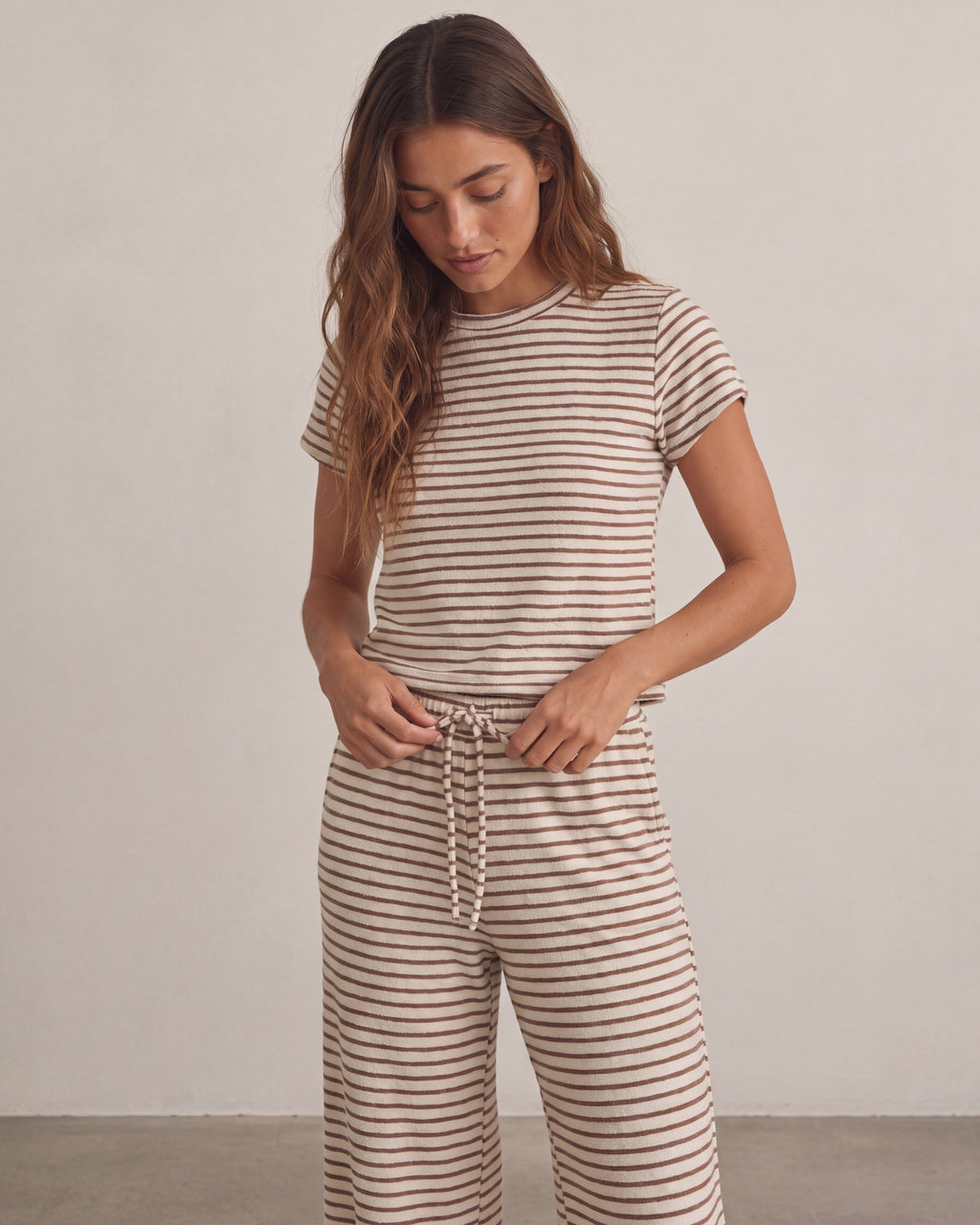 Sunday Coffee Striped Tee