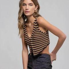 Crochet Knit Sweater Vest