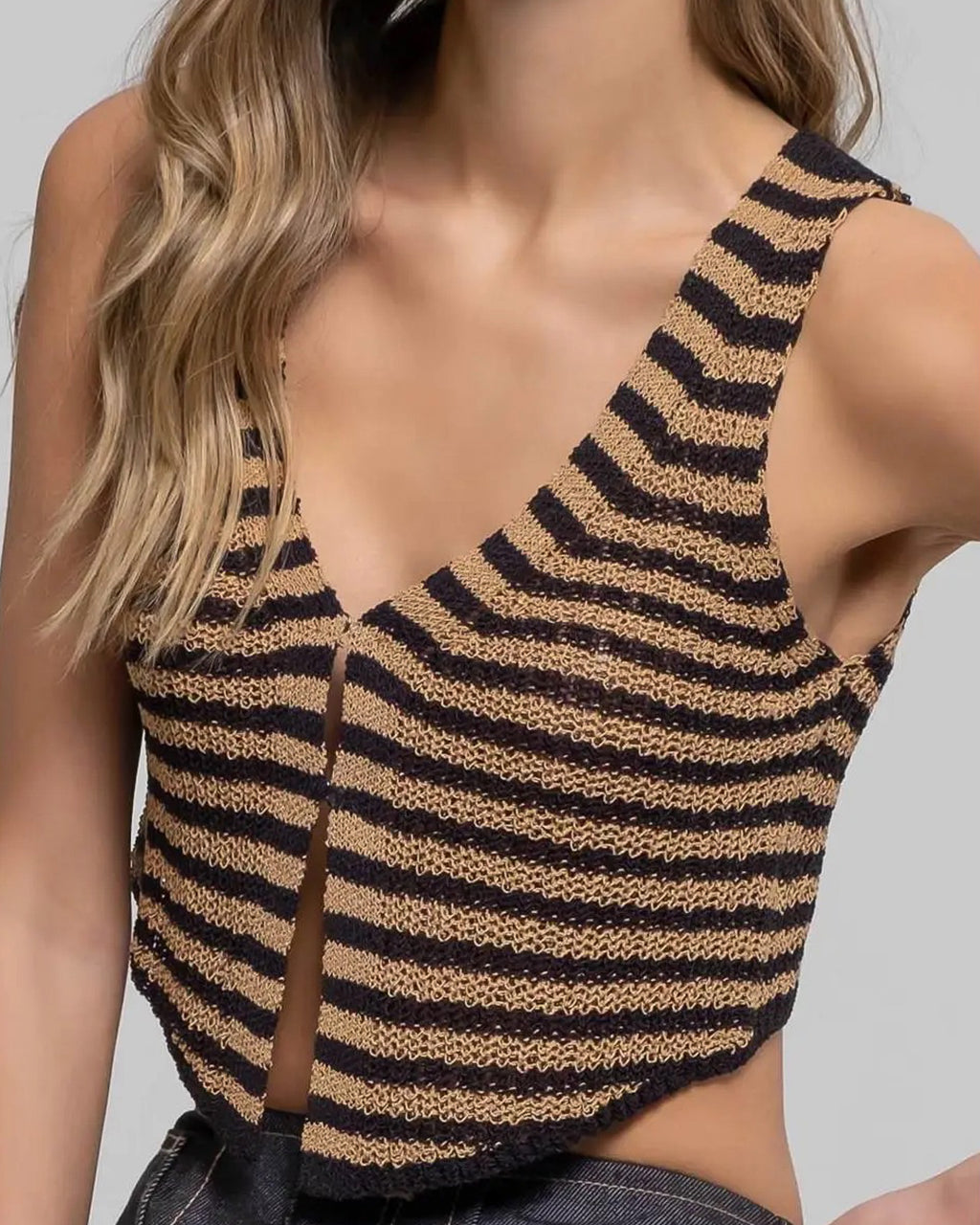 Crochet Knit Sweater Vest
