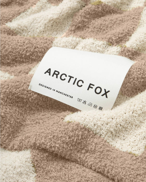 Cancelled Plans Checkerboard Blanket | Beige