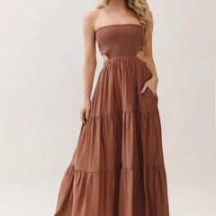 smocked mai dress, flowy summer dress