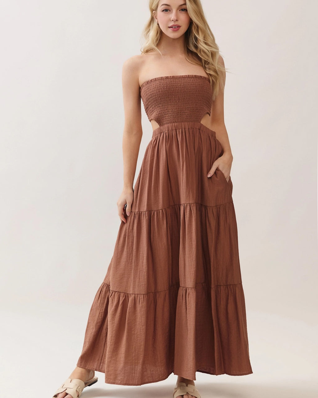 smocked mai dress, flowy summer dress