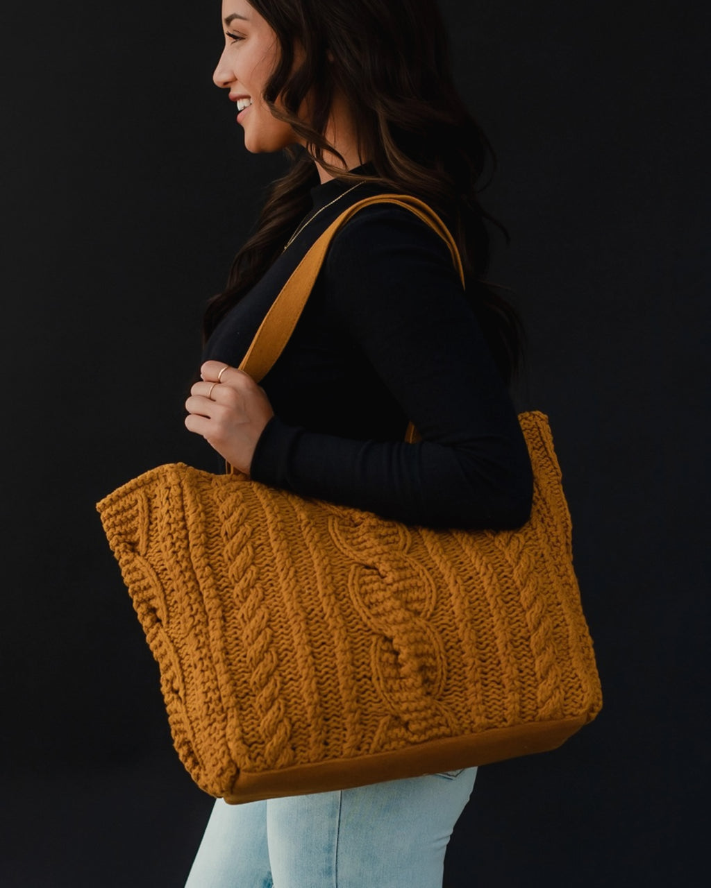 Long Weekend Cable Knit Tote