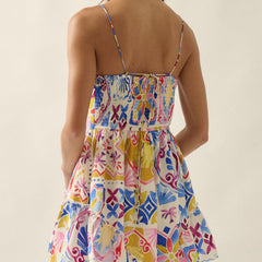Tropical Escape Tie Front Romper