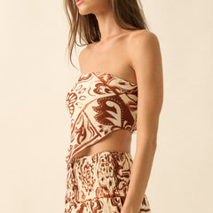 Sunset Drinks Strapless Top