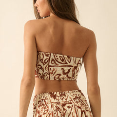 Sunset Drinks Strapless Top