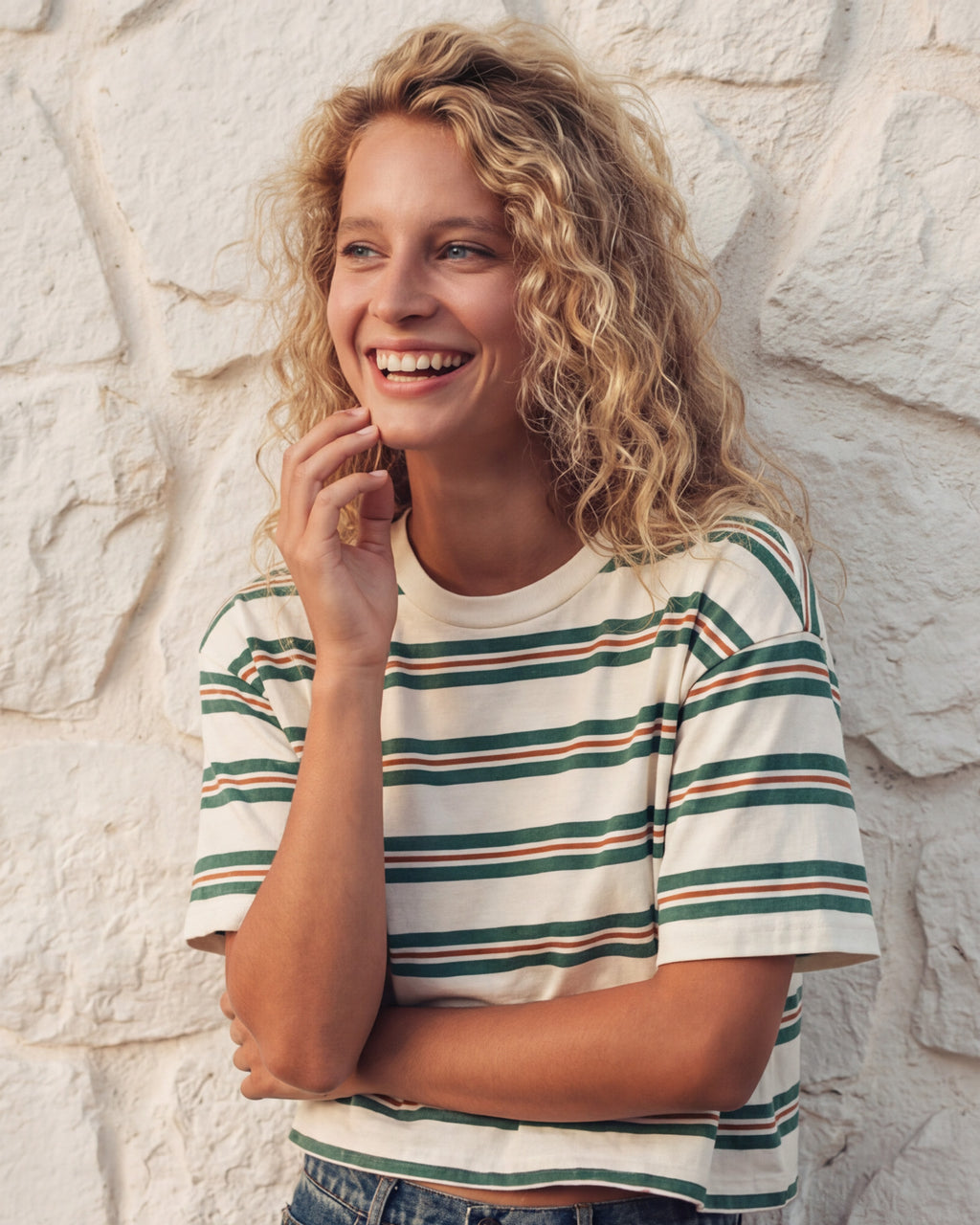 Vintage Stripe Cotton Tee