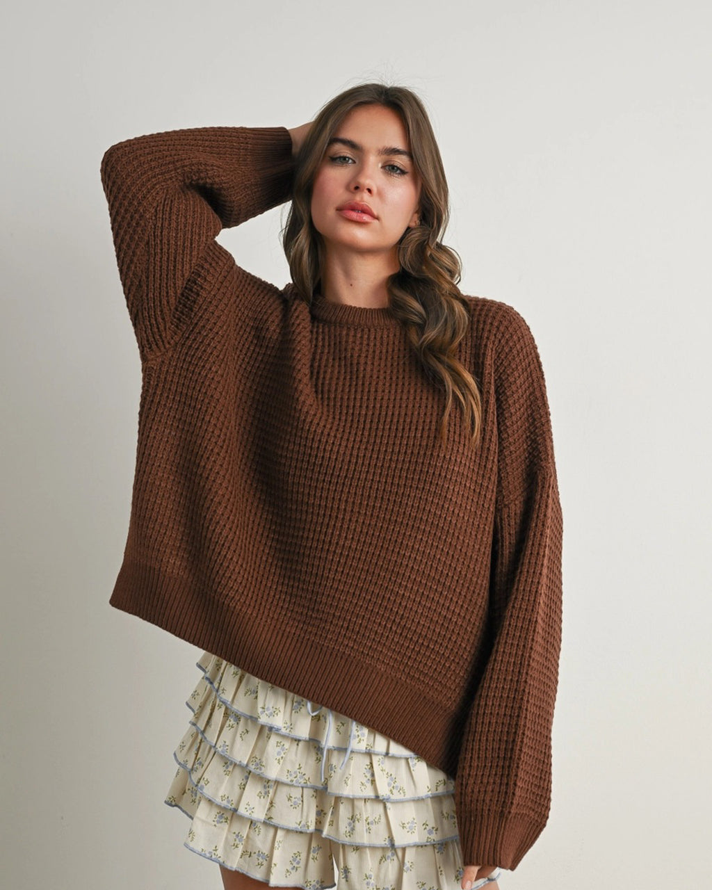 Winter Waffle Oversized Sweater