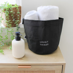 Washable Paper Bag (set of 2) | Black